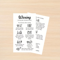 Professional Esthetician Premium Advanced Body Waxing After Daily Skin Maintenance Reminder Card