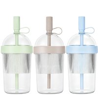 Reusable Coffee Cups with Lids 17oz Tumbler with Straw Tea Mug with Straw for Women Men Travelers Students Home Office Gym