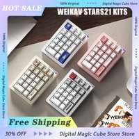 Weikav STARS21 PAD Mini Keypad Kits RGB QMK Wireless Bluetooth Wired Keyboard Kits Three Mode For PC Gamer Accessories Gifts