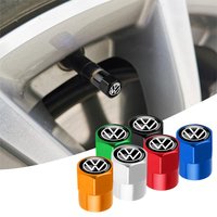 4PCS Metal Car Wheel Tire Valve Caps Stem Cover Car Accessories For Volkswagen GTI Polo Golf Passat Scirocco Jetta Touareg RLINE
