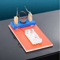 DIY Electromagnetism Electrical Motor Model - Metal Coil Magnetism Physics Science Experiment Aids for Students