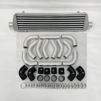 Front Mount intercooler Universal Turbo Intercooler 550x140x65 2.0" Intercooler Pipe Aluminium Pipe Tube Hose Kit