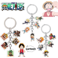 One Piece Luffy Zoro Nami keychain cartoon cute fashionable, personalized high-appearance-value student backpack pendant gift