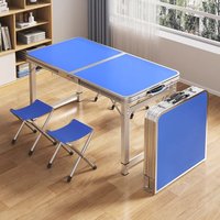 Simple and portable folding table and chair set, outdoor folding table, camping table and chair, garden table and chair set