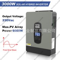 3000W 6200W 10200W Off Grid Hybrid Solar Inverter 24V 48V DC to AC 220V 230V with WIFI Monitoring