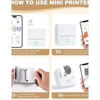 portable mini printer wireless Bluetooth Android iOS mobile photo thermal printers tags Termica label maker with paper rolls