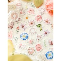 45 Sheets Per Box Flower Dird Themed Stickers Handmade Stickers Magazine Decoration Diary Decoration Sticker Gift Stickers