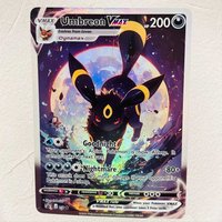 DIY Pokemon Umbreon VMAX 1/8 Holographic Texture Cards English Version Perfect Condition Classic Anime Collectible TCG