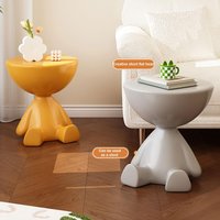 Creative Flat Coffee Table Cream Style Home Living Room Sofa Side Table Bedside Small Table Movable Small Round Table Corner