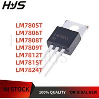 10Pcs LM7809T LM7808T LM7806T LM7824T LM7812T LM7815T LM7805T TO-220 LM7809 LM7808 LM7806 LM7824 LM7812 LM7815 LM7805