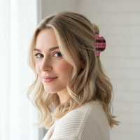 Fashion Stripe Design Acetate Hair Claw Semicircle Strong Hold Hair Clip Elegant Minimalist Hairpin Hair Accessories