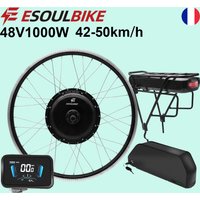 ESOULBIKE Conversion EBike Rear Cassette Wheel Hub Motor Drive Engine Kit 15Ah 20Ah 35Ah Battery 1000W 48V Electric Bicycle Kits