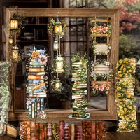 JIANQI 20 pcs Vintage Long strip Stickers pack Decorative Scrapbooking Diary Album hand made junk journal supplies