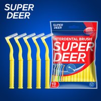 Super Deer 0.7mm L-type Interdental Brush Soft Bristle Interdental Tooth brushes Clean Between Teeth For Orthodonotics