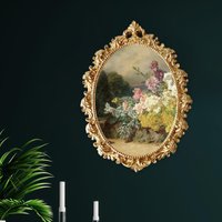Wall Hanging Ornate Picture Frame Resin Embossed Frame Retro Style Baroque Photo Frame for Home Wedding Hallway Gallery Decor