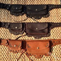 Medieval Steampunk Utility Belt Vintage Hip Bag Women Waist Phone Pocket Leather Fanny Pack Viking Pirate Cosplay Wallet Pouch