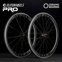AliExpress ELITEWHEELS PRO 700c Road Carbon Wheels Clincher Tubeless For Cycling Wheelset Racing Wheels Ceramic Bearing 20-24H