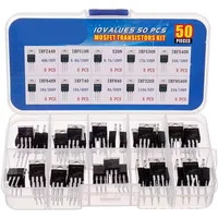 50PCS TO-220 Series MOSFETs IRFZ44N IRF510N IRF540N IRF640 IRF840 IRF740 IRF3205 IRF9540 IRF520N IRF530N Durable Electronic Comp