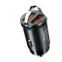 100W/200W PD QC Pull Ring Fast Charging Mini Car Charger USB C Car Phone Charger Adapter For iPhone Xiaomi Samsung Huawei