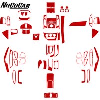 For Ford Focus MK3 2012-2018 Red Carbon Fiber Center Navigation Radio Shift Cup Door Panel Car Accessories decorative Sticker