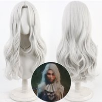 Game Clair Obscur: Expedition 33 Maelle Cosplay Wig Halloween Carnival Party Prop Synthetic Hair Heat Resistant Fiber + Wig Cap