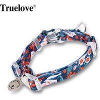 Truelove Pet Floral Collar with Bell Puppy Kitten Nameplate Necklace Cat and Dog Pet Supplies British Shorthair ChihuahuaTLC5312