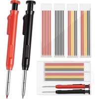 Solid Carpenter Pencil Set Mechanical Pencil with Built-in Sharpener Woodworking Scriber Tool for Precision Drawing And Draftin
