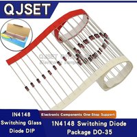 100pcs 1N4148 DO-35 package semiconductor DIP glass tube diode IN4148 high-speed diode switching diode brand new original in4148