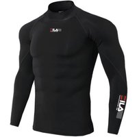 Mens Bodybuilding Sports Tight T-Shirt Compression Turtleneck Short Sleeve Gym Fitness Quick Dry Running Male Workout Tops
