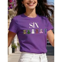 Six The Musical Women's Tee - Broadway Queen Costume Graphic Purple Top
