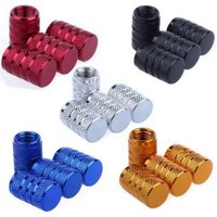 Aluminum Valve Stem Caps 4Pcs Universal Dustproof Protective Covers for Car Motorcycle Bicycle Tire Accessories