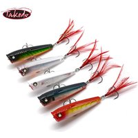 TAKEDO LB65 Top Water 65MM 7G Popper Sea Fishing Lures Artificial Bait With bk* Hooks Wobbler 3D Eyes Lure For Bass Tuna
