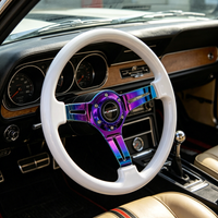 TIYPEOR 350mm Universal ABS Color Plated Bracket Steering Wheel for all cars