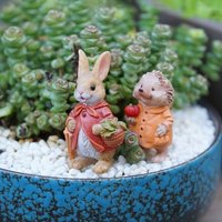 Gifts Cute Pastoral Bunny Ornaments Rabbit Garden Decoration Animal Flower Pot Decoration Turtle Potted Ornaments