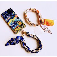 Handmade Phone Charms, Designed Specifically for Women, Elegant Beaded Bracelets with a Scarf-Style Design, Perfect as a Phone Lanyard Gift for Mother's Day and Birthdays