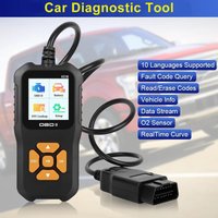 Car Engine Fault Detector, Obd Diagnostic Tool, Color Display Screen, Supports 35,901 Fault Code Searches, Compatible with 9 Obd Ii/Eobd Protocols, Engine Decoder and Code Eraser, Battery