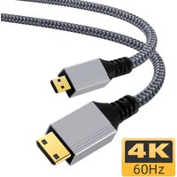 1080P 4K Mini HDMI-compatible to Micro HDMI-compatible Adapter Video Cable for Raspberry Pi 4 Tablet Camera Portable Monitor