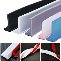 50-600cm Bathroom Water Stopper Retention Water Barrier Strip Shower Dam Flood Barrier Dry And Wet Separation Blocker Seal Strip