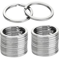 30/50/80 Pcs 1- inch Open Key Rings, Flat Key Rings for Keychains Home Organization, Car Keys, DIY Crafts