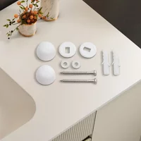 Toilet Pan Bidet Fixing Kit With Screws Nylon Bushes For Secure Floor Mounting Compatible With Wooden And Concrete Floors