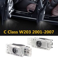 LED Car Door Welcome Projector Ghost Shadow Light Bulbs Accessories For Mercedes Benz C Class W203 SLK R171 R199 CLK W209 W240