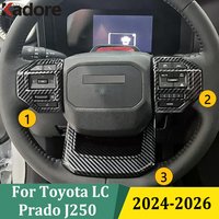 For Toyota Land Cruiser Prado J250 2024 2025 2026 Steering Wheel Protective Cover Trim Sticker Interior Car Styling Accessories