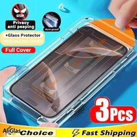 3PCS Dust Free Privacy Screen Protector For Samsung Galaxy S24 S21 S25 FE Edge S26 S22 S23 Plus Anti Peep Spy Temper Glass Film