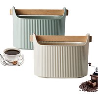 Coffee Grinding Knock Box Silent Shock Absorption Espresso Knock Box Detachable Knock Stick Non-Slip Base Barista Coffee Shop