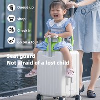 SUSHIMU Children's luggage with aluminum alloy frame travel suitcase 20 inch suitcase TSA password lock