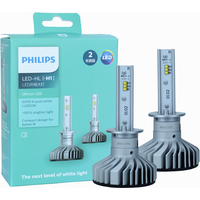 Philips LED H1 Ultinon LED Auto Hi/Lo Beam 6000K Kaltweißes Licht + 160 % hellerer Scheinwerfer Kompaktes Design 11258ULX2, Paar