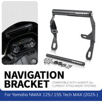 For Yamaha NMAX 155 125 NMAX155 Tech MAX 2025- Motorcycle Navigation Bracket GPS Mount Device Carrier SMART PHONE Adapt Holder
