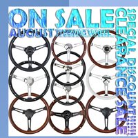 Great Discount Sale Universal Chrome Silver ABS/Micro-fiber Brown Steering Wheel 350mm