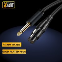 6.5mm To XLR Male Female Audio Cable 6.35mm Canon Interface Audio Mixer Microphone Connection Microphone 0.5m 1m 1.5m 2m 3m 5m