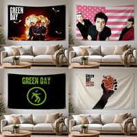 G-Green Day Rock Band Outdoor Flag for Home Camping Party Club Decor Garden Yard Wall Hanging Banner